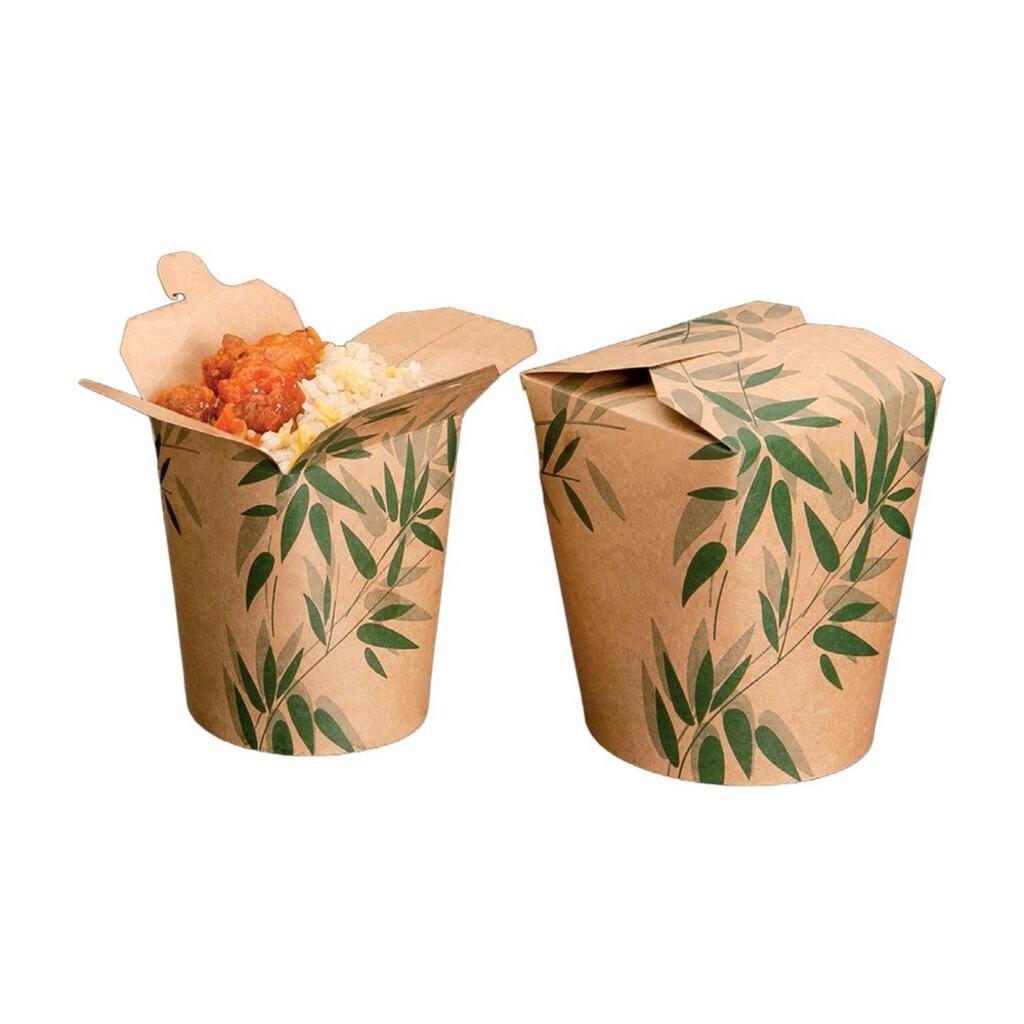 Коробка картонная Feel Green для лапши, 480 мл, d 8 см, h 9 см, СВЧ, 50 шт/уп Garcia De Pou | 131.51