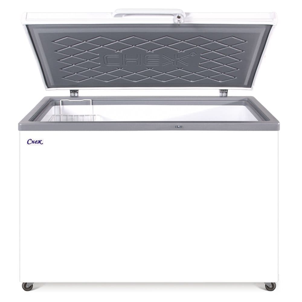 Ларь морозильный Снеж МЛК-400 нержавеющая крышка, серый