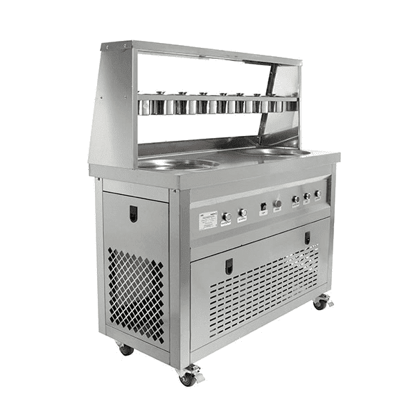 Фризер для жареного мороженого Foodatlas KCB-2Y (контейнеры, световой короб, стол для топпингов)