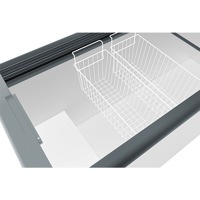 Ларь морозильный Frostor GELLAR FG 600 С прямое стекло, серый (пропан)