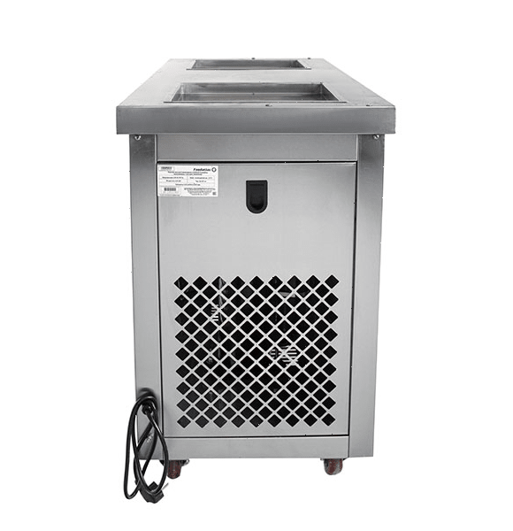 Фризер для жареного мороженого Foodatlas KCB-2F (стол для топпингов, 2 компрессора)