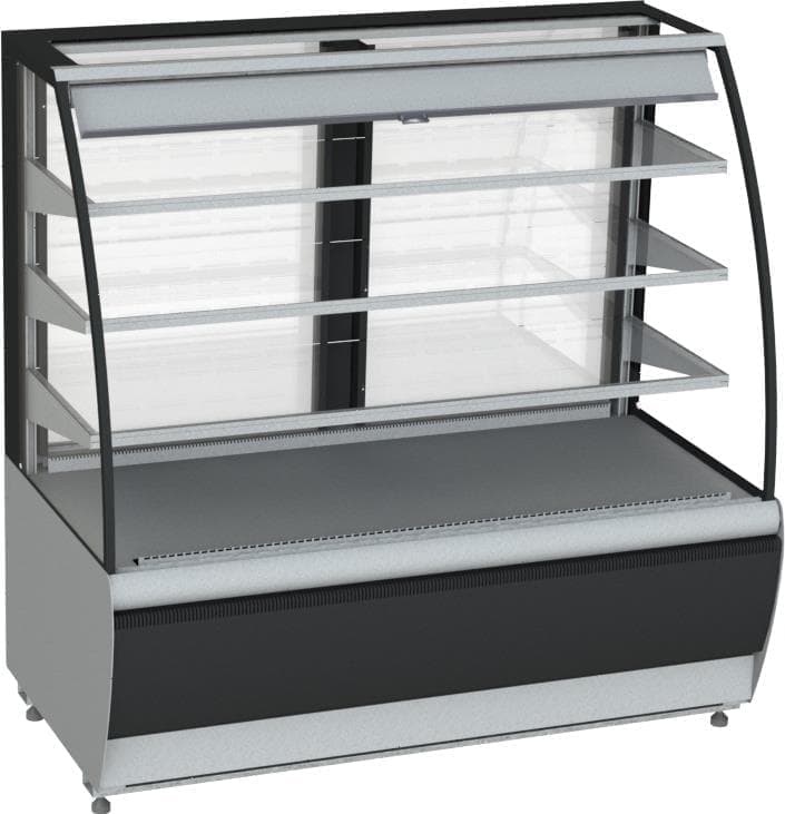 Витрина кондитерская Carboma K70 VM 1,3-2 (ВХСв-1,3д Техно) 9006-9005 (открытая)