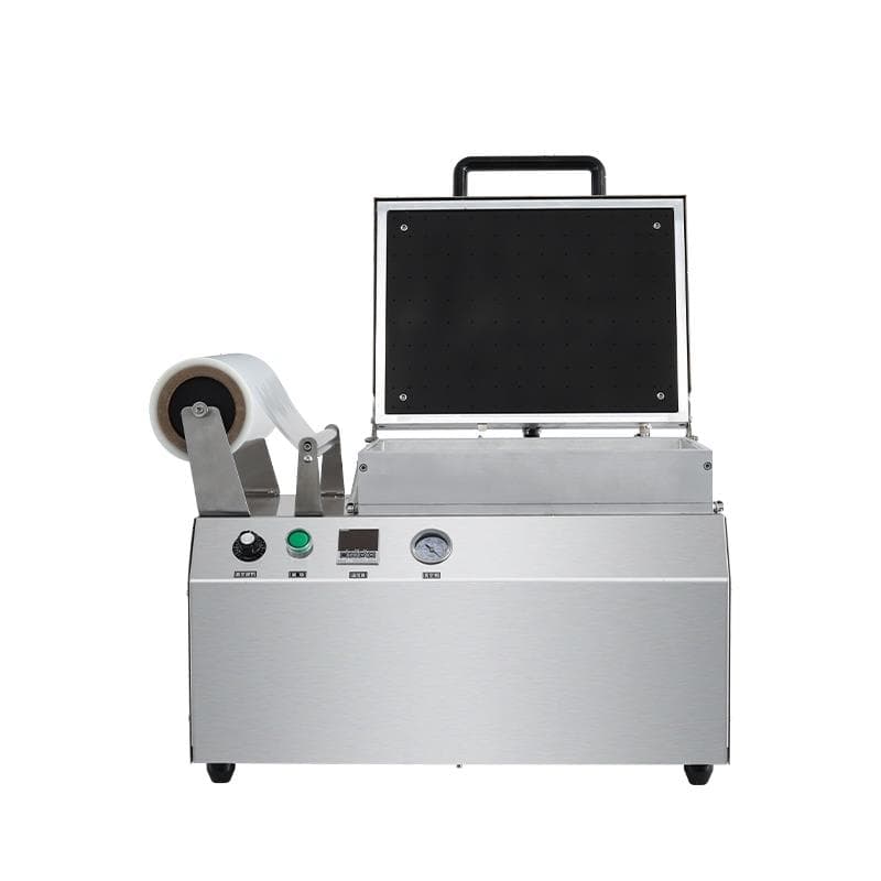 Скин-упаковочная машина на два лотка Hualian Machinery HLV-300VST NEW (глубина лотка 40 мм)