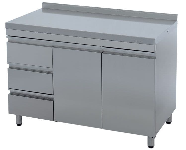 Стол-тумба с дверями Atesy СТ-С-1-1200.600-02-Р-3Л (СТ-3/1200/600 с ящиками)