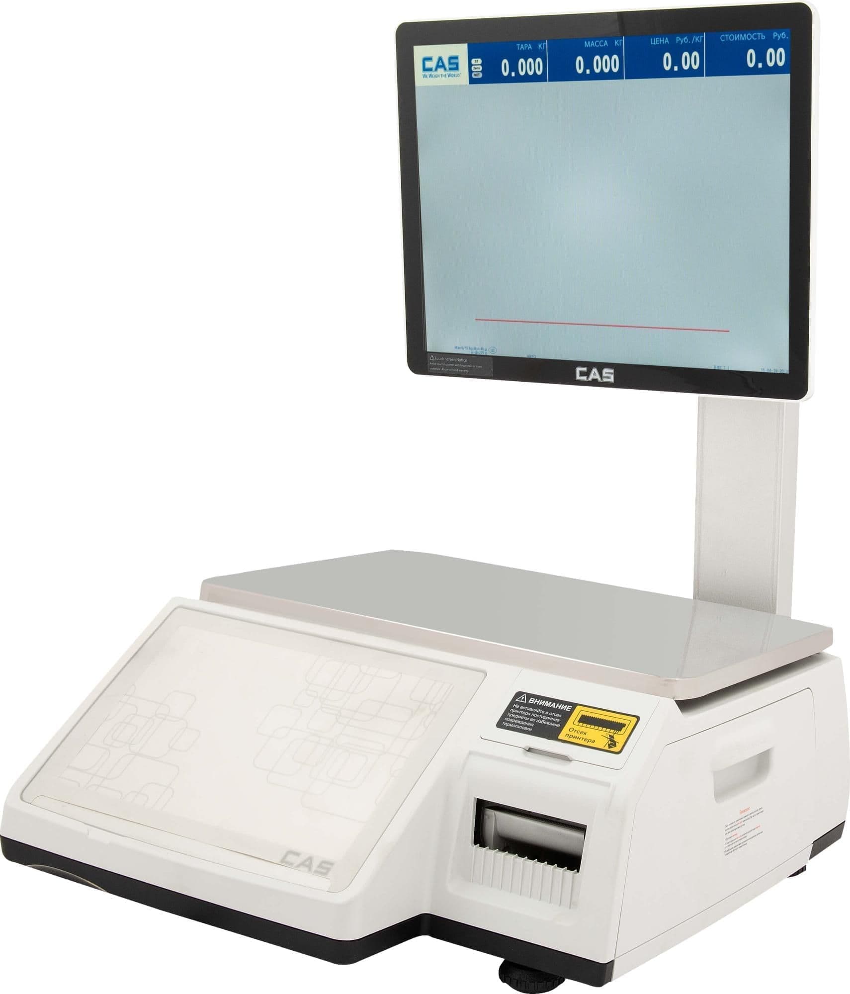 Весы торговые с печатью этикеток CAS CL7000-15S