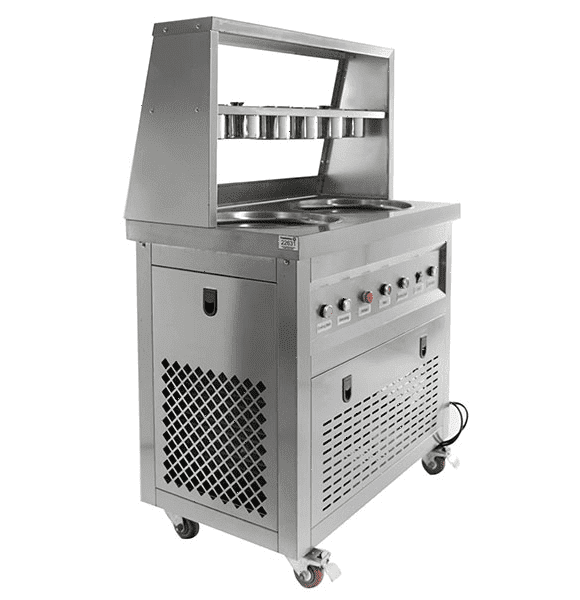 Фризер для жареного мороженого Foodatlas KCB-2Y (контейнеры , световой короб, 2 комрпессора)