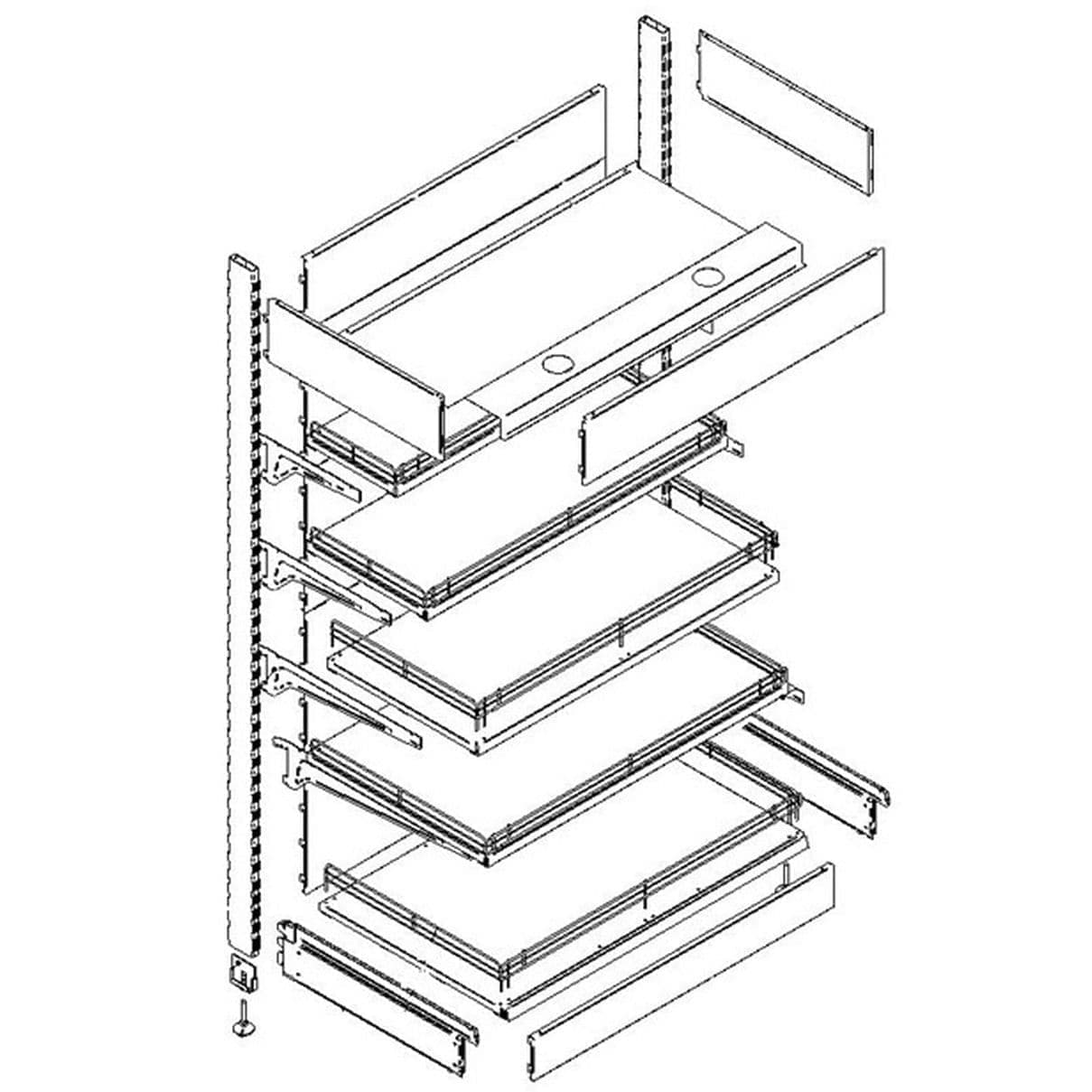 Полка к стеллажу Марихолодмаш Купец 600х600