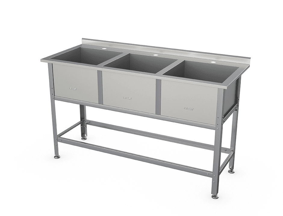 Ванна моечная Atesy ВСМ-Б-3.530-1-02 (ВМ-3/530 с бортом)