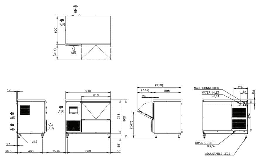 Льдогенератор Hoshizaki FM-150KE-50