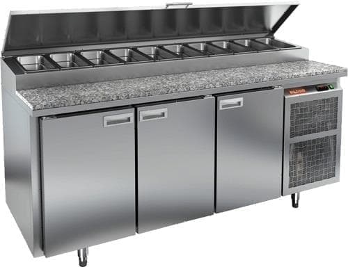 Стол холодильный (для пиццы) Hicold PZ2-111/GN (11xGN1/6) камень