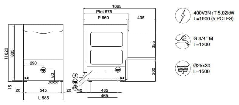 Фронтальная посудомоечная машина Compack D5037T