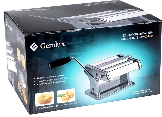 Лапшерезка-тестораскатка Gemlux GL-PMZ-180