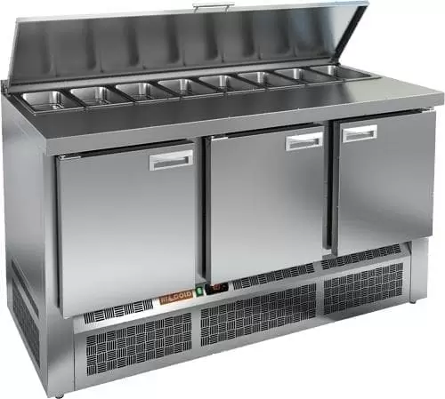 Стол холодильный (саладетта) Hicold SLE1_111SN с крышкой