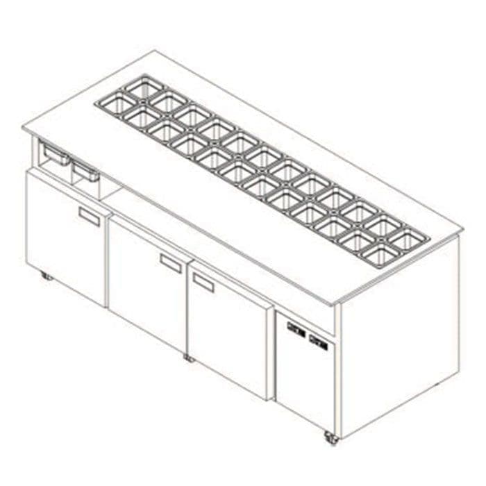 Стол для приготовления пиццы Follett, без столешницы