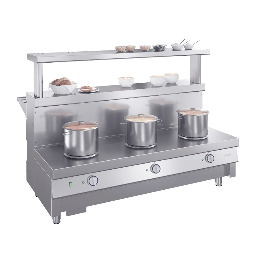 Прилавок-мармит для первых блюд Atesy Ривьера М1-3.1500-02-О без полок