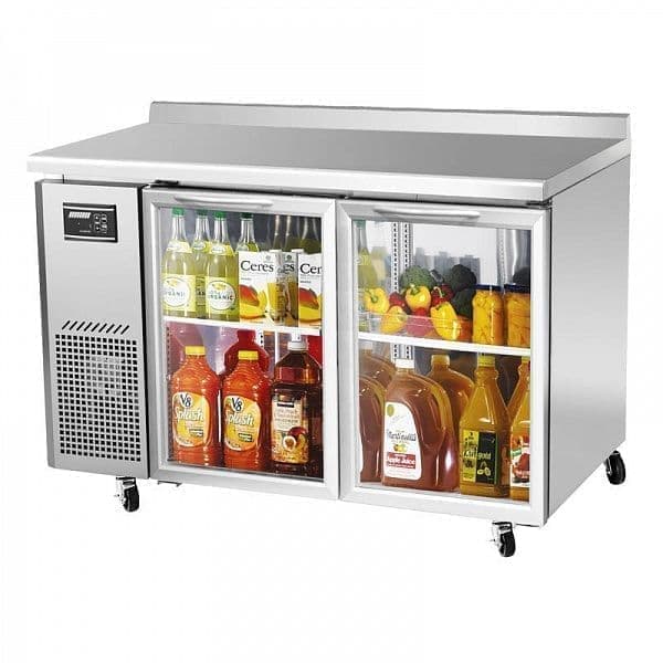 Стол холодильный Turbo Air KGWR12-2-750 со стеклянными дверями и бортом