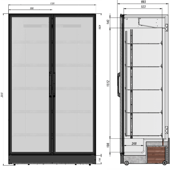 Шкаф холодильный Briskly 11