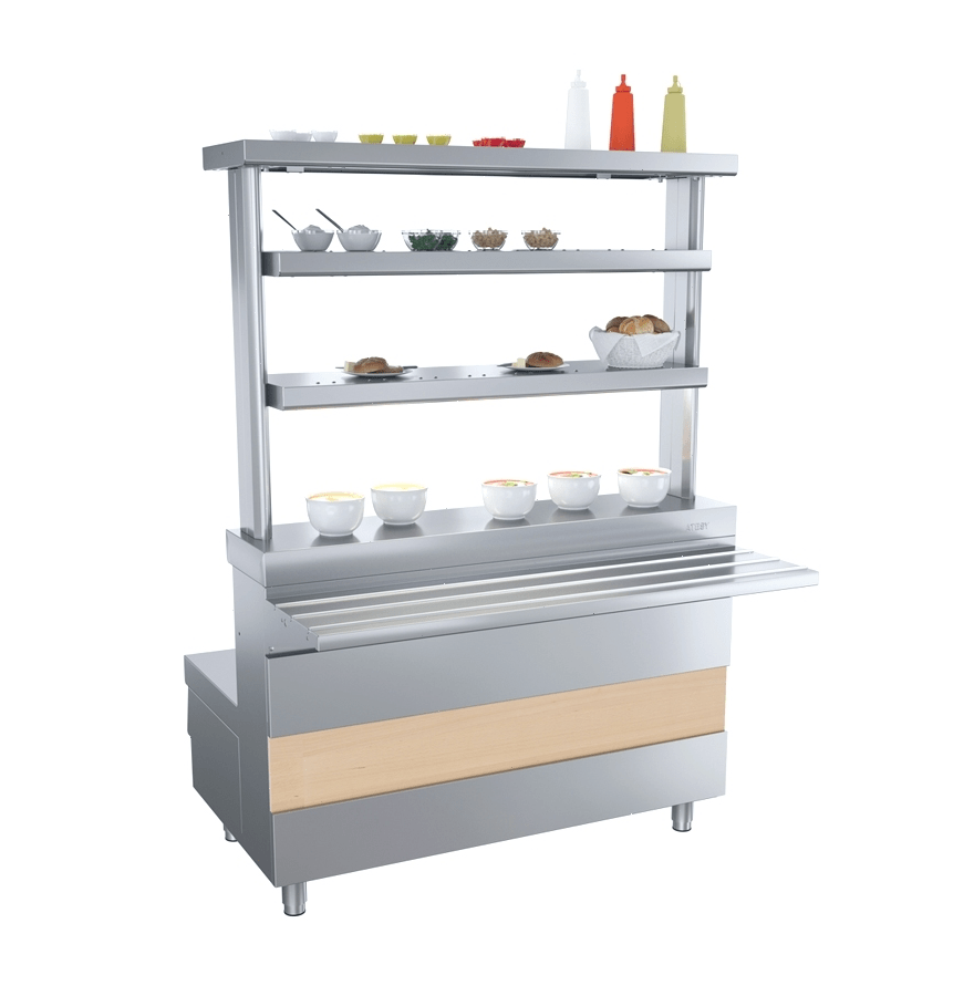 Прилавок-мармит для первых блюд Atesy Ривьера М1-2.1120-02-О без полок