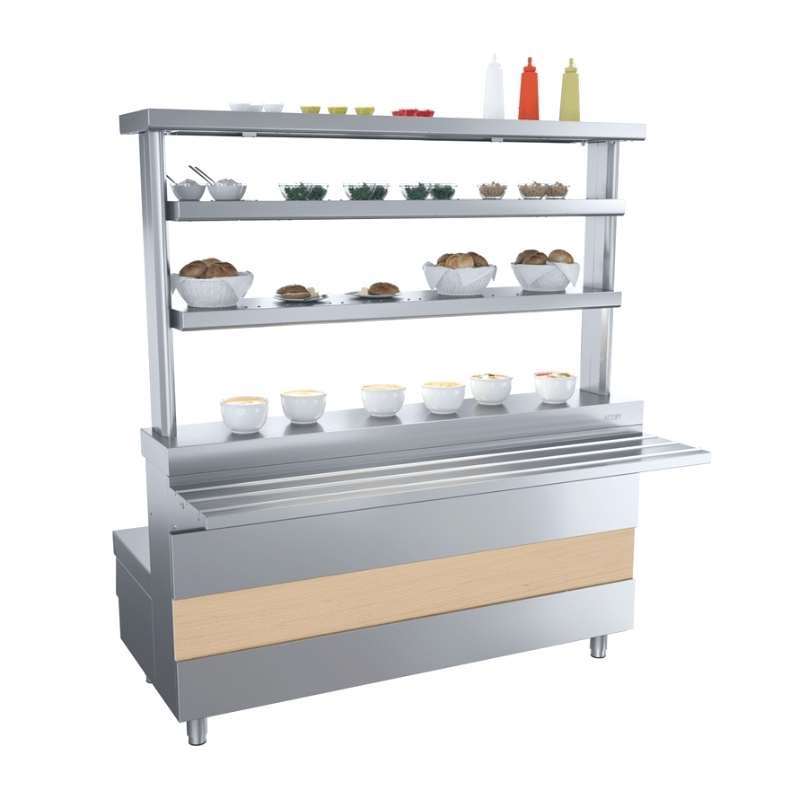 Прилавок-мармит для первых блюд Atesy Ривьера М1-3.1500-02-О без полок