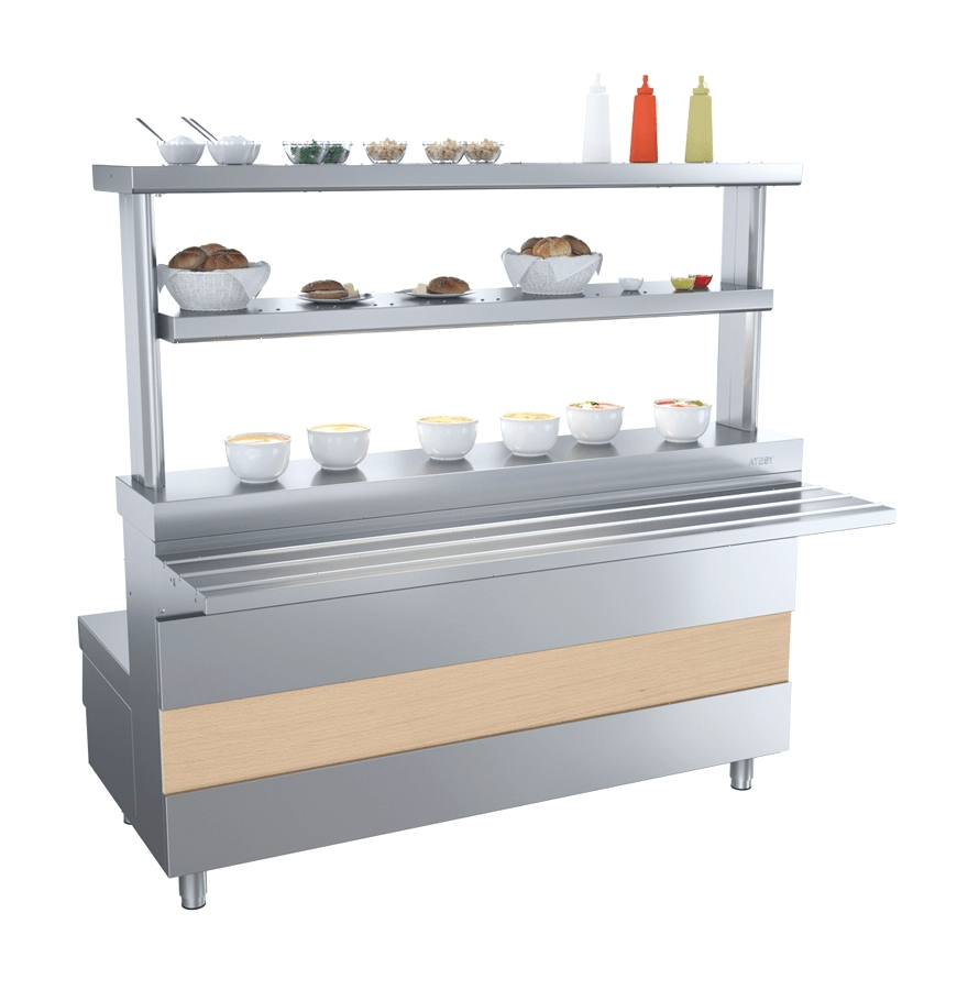 Прилавок-мармит для первых блюд Atesy Ривьера М1-3.1500-02-О без полок