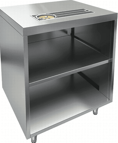 Барный модуль закрытый с трех сторон с каплесборником Hicold НБМСЗОКС-7/7