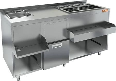 Коктейльная барная станция закрытая Hicold НБМКС-16/7БПК (без ящиков)