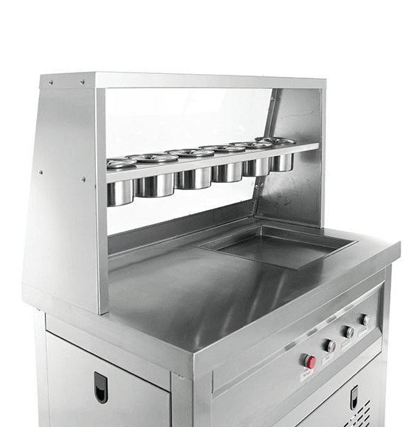 Фризер для жареного мороженого Foodatlas KCB-1F (контейнеры, стол для топпингов)