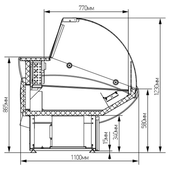Витрина холодильная Марихолодмаш ВХС-1,2 Илеть (статика)