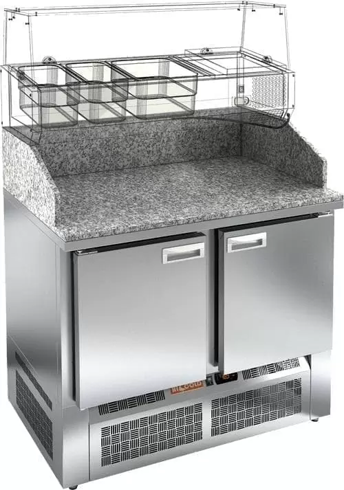 Стол холодильный (для пиццы) Hicold PZE3_11/SN (без витрины)