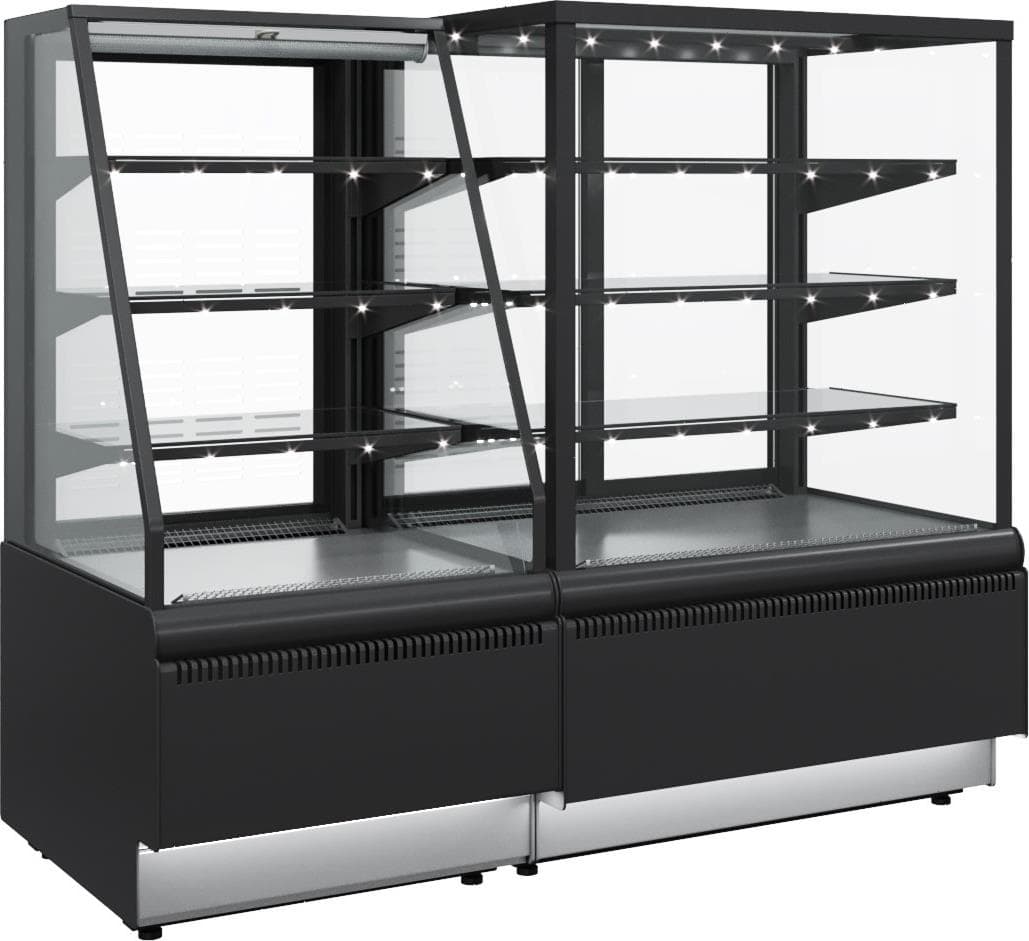 Витрина кондитерская Carboma KC70 VV 0,6-1 (ВХСв-0,6д Cube Техно) 9006-9005