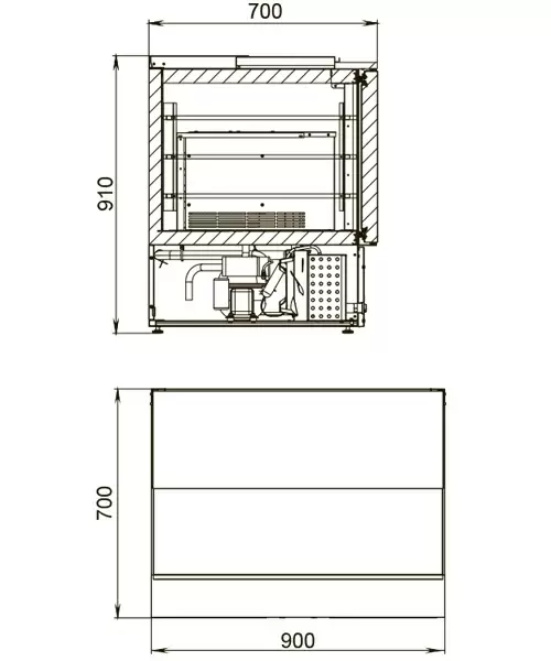 Стол холодильный (саладетта) Polair TMi2GNsal_G