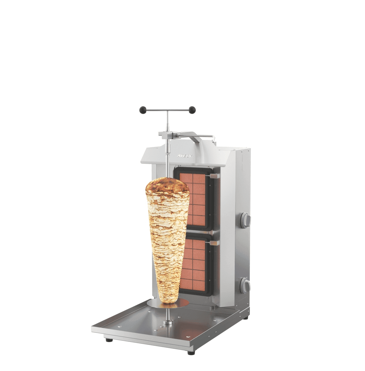 Гриль для шаурмы Atesy Шаурма-2-Газ-05-Оц (с ручным приводом)