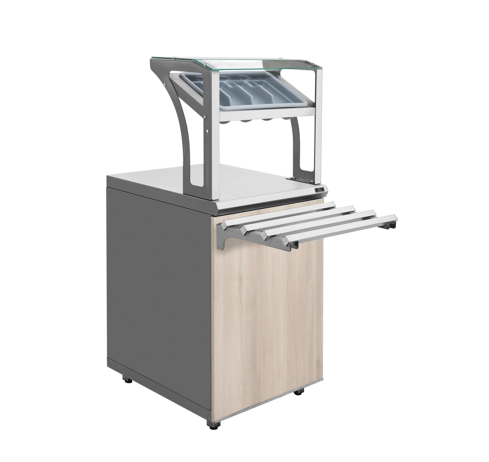 Прилавок для приборов и подносов Luxstahl ПП-600