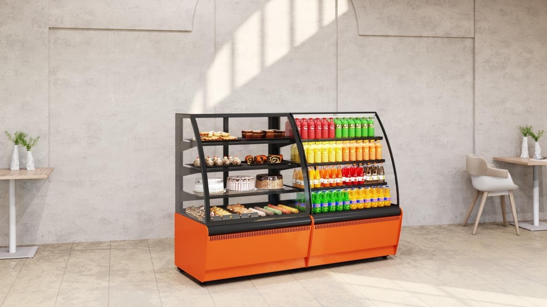 Витрина кондитерская Carboma K70 VV 0,9-1 (ВХСв-0,9д Люкс) 0102-0109