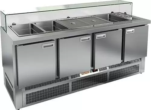 Стол холодильный (саладетта) Hicold SLE3_1111GN с низким стеклом