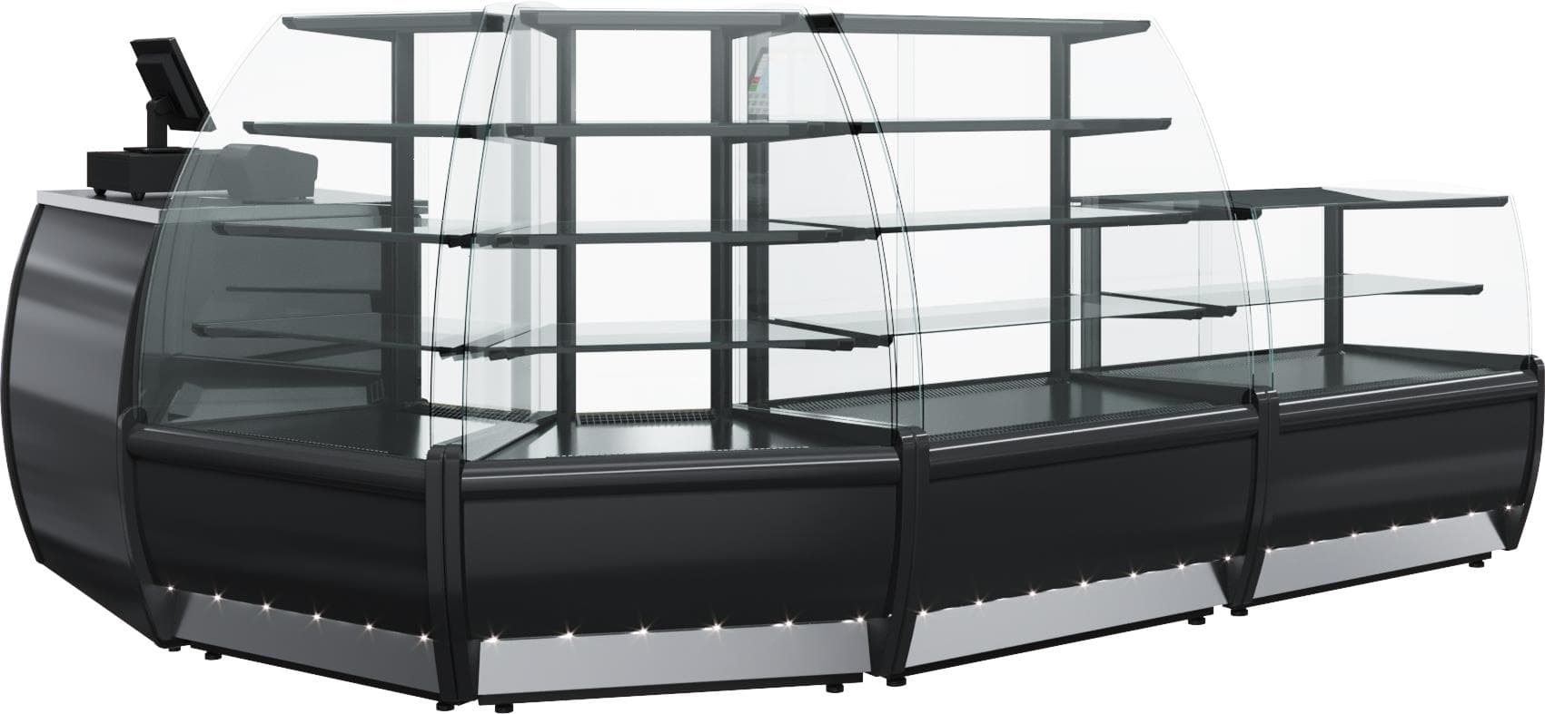 Витрина кондитерская Carboma K70 VM 1,3-1 (ВХСв-1,3д Техно) 9006-9005