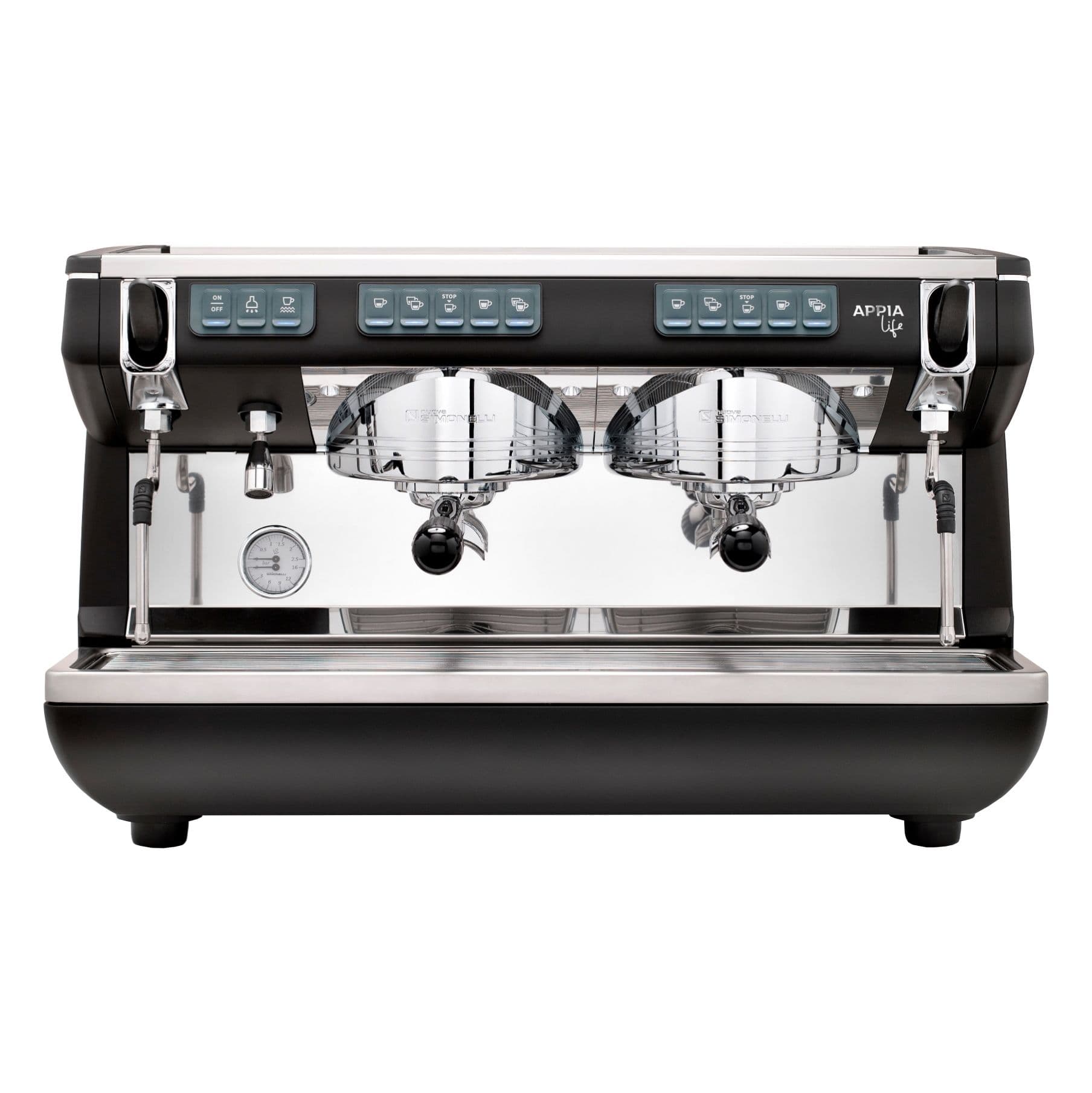 Кофемашина рожковая Nuova Simonelli Appia Life 2Gr V высокие группы, экономайзер, черная