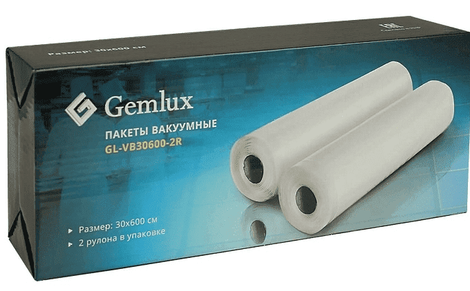 Пакеты вакуумные Gemlux GL-VB30600-2R 300x6000, 2 рулона