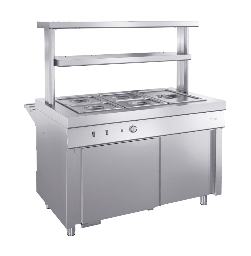 Прилавок-мармит для вторых блюд Atesy Ривьера М2-1120-02-ПО без полок