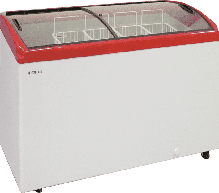 Ларь морозильный Italfrost CF300C красный (без корзин)