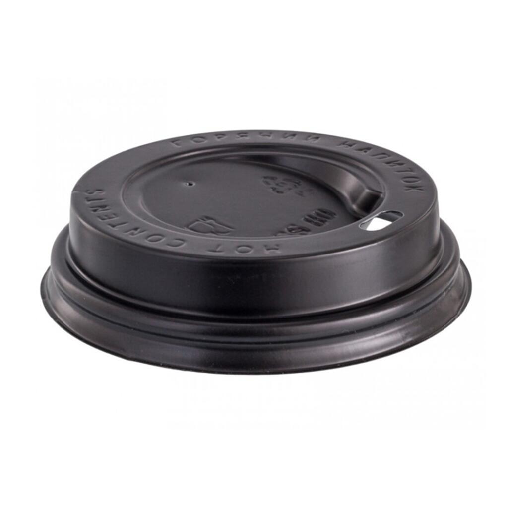 Крышка для стаканов для горячих напитков d 62мм черная 100шт Resto