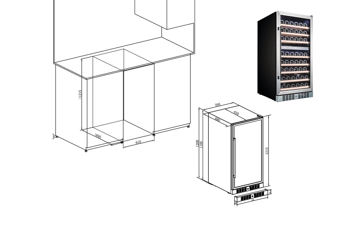 Шкаф винный Temptech WP120DCS