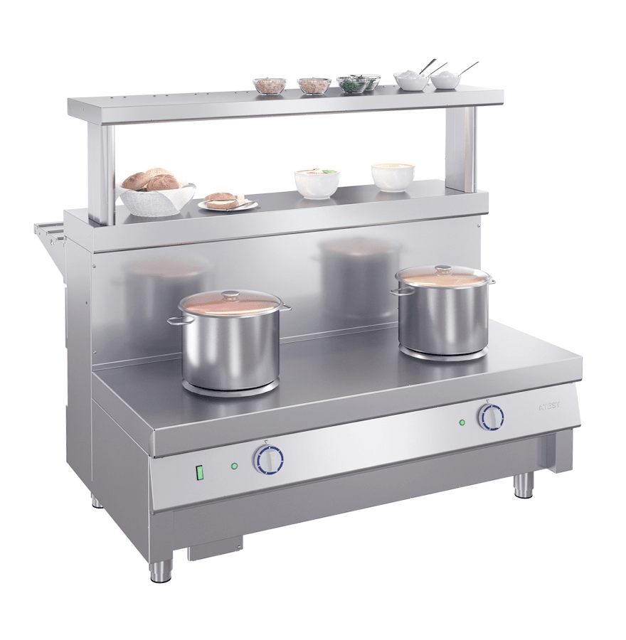 Прилавок-мармит для первых блюд Atesy Ривьера М1-2.1200-02-О без полок