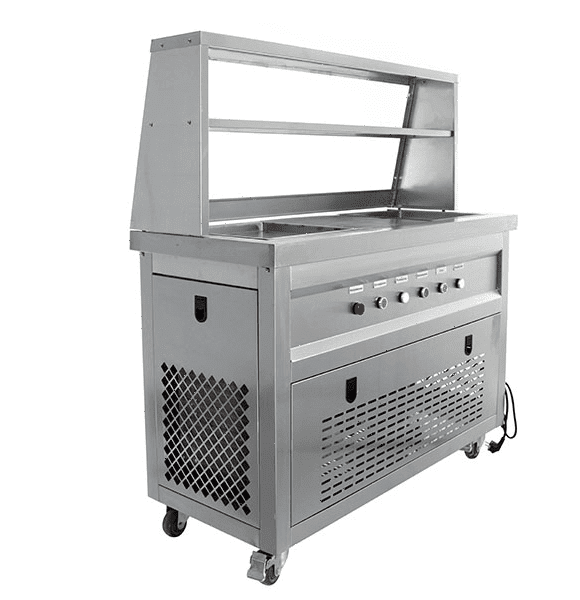 Фризер для жареного мороженого Foodatlas KCB-2F (контейнеры, стол для топпингов)