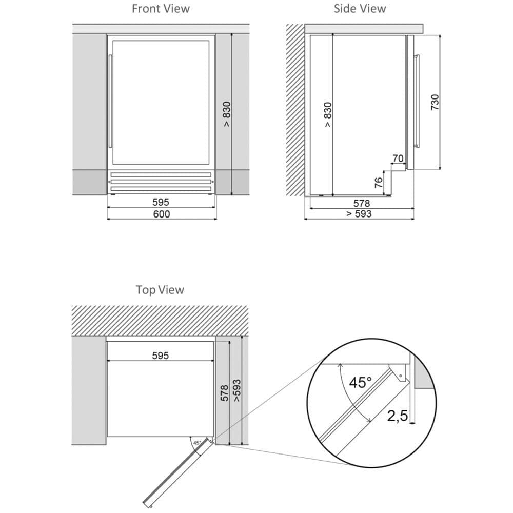 Шкаф винный Dunavox DAUF-46.145DB