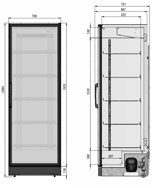 Шкаф холодильный Briskly 7