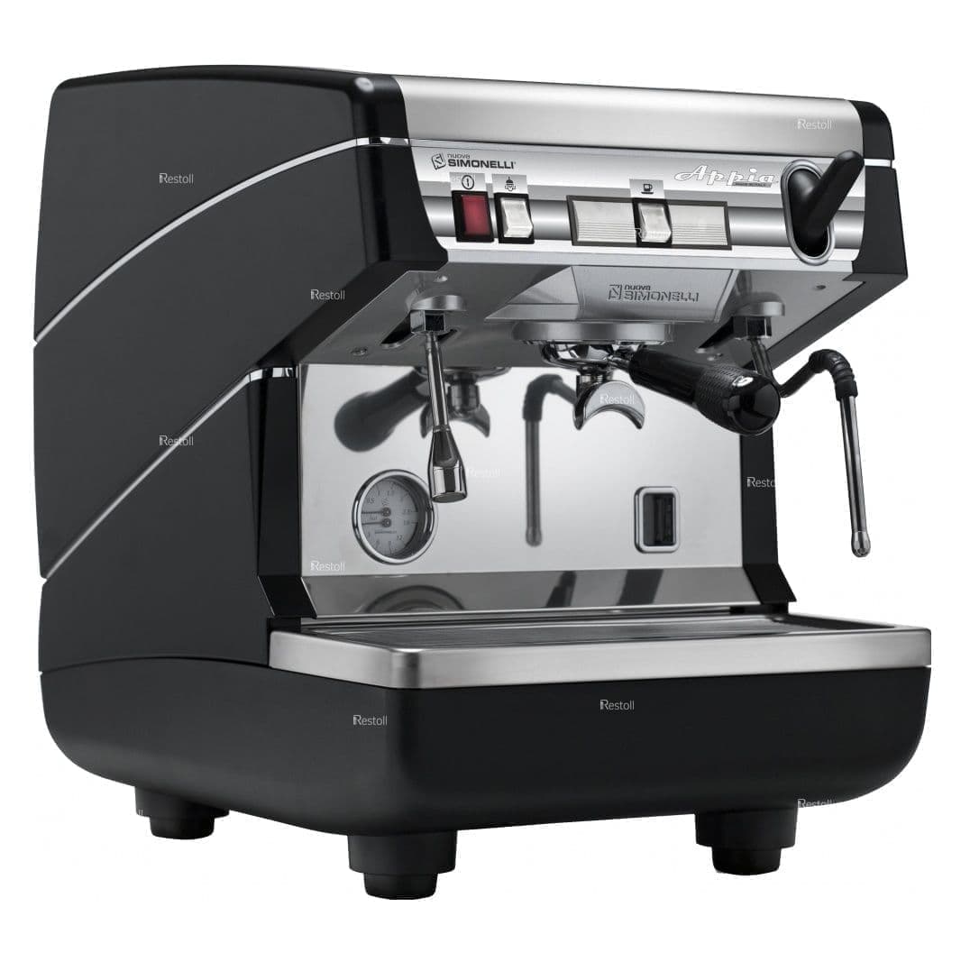 Кофемашина рожковая Nuova Simonelli Appia II 1Gr S black высокая группа