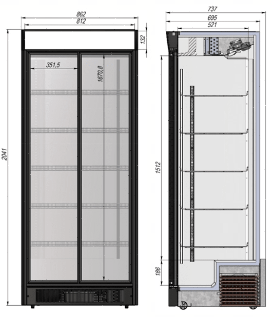 Шкаф холодильный Briskly 8 Slide AD