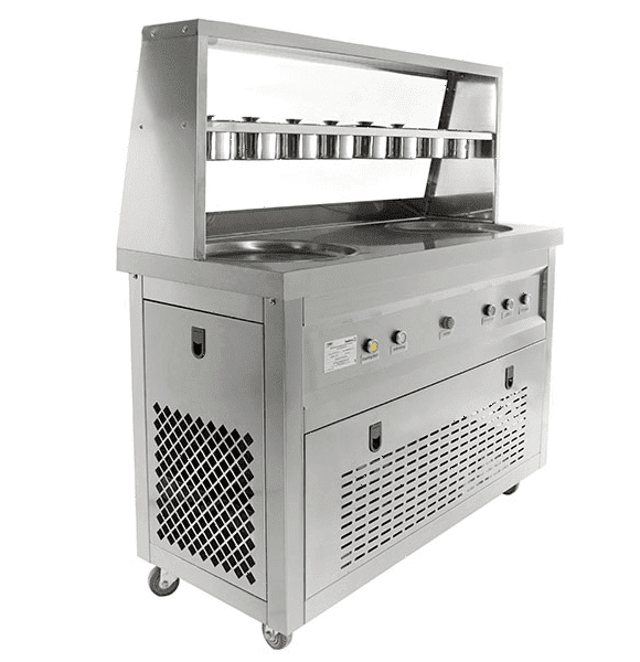 Фризер для жареного мороженого Foodatlas KCB-2Y (контейнеры, стол для топпингов, контроль температур