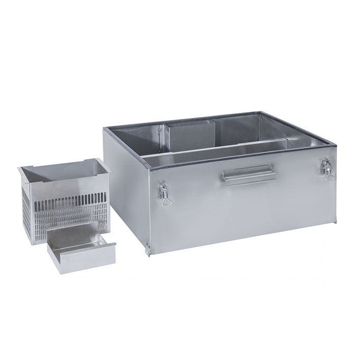 Жироуловитель RoboLabs GT-0.5-gk под котломойку, пиковый сброс 280л, нерж AISI 304